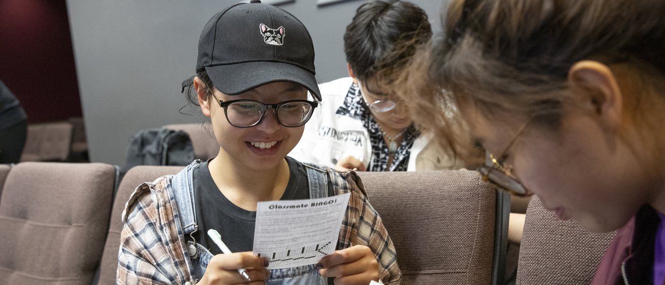 students playing classmate bingo